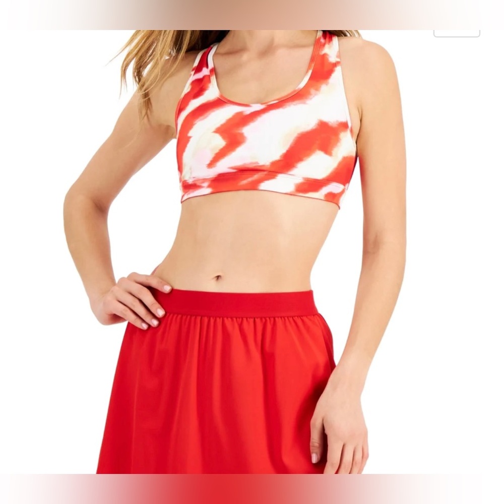 NWT Ideology Women's Twist Sports Bra Tornado Red Size XXL